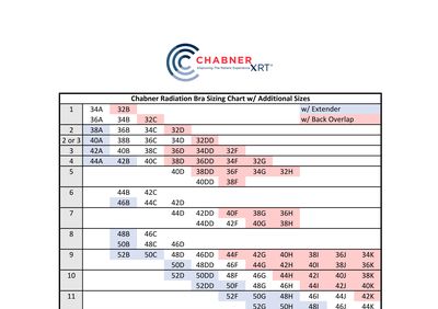 Sizing Chart preview