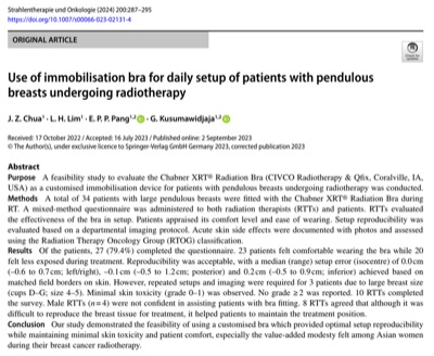 Use of immobilisation bra paper thumbnail