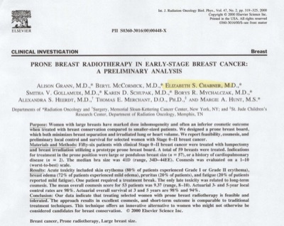 Prone breast radiotherapy paper thumbnail
